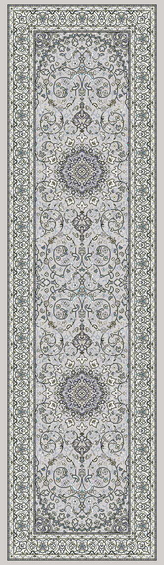 ANCIENT GARDEN 57119 SOFT GREY/CREAM
