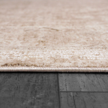 Sahara Transitional Beige/Ivory Medallion Low Pile Rug