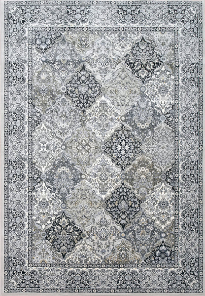 Ancient Garden Traditional Cream/Grey Classic Low Pile Rug