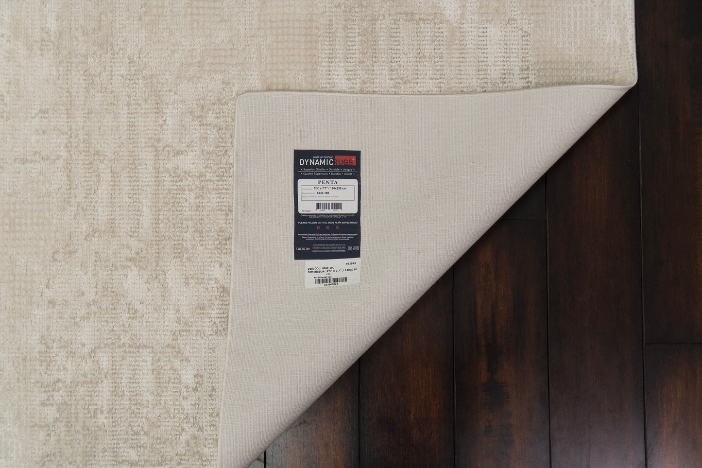 Penta Modern Cream/Beige Abstract Low Pile Rug