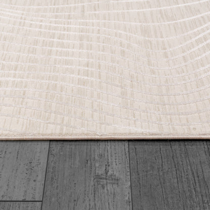 Mesa Modern Cream Geometric Low Pile Rug