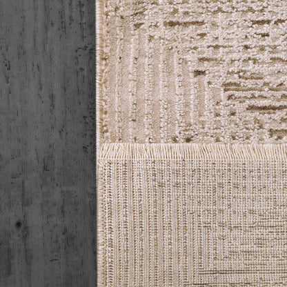 Sahara Modern Grey Geometric Low Pile Rug