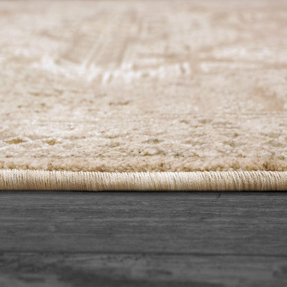 Sahara Traditional Beige/Grey Oriental Low Pile Rug