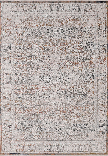 Aimon Traditional Ivory/Multi Floral Low Pile Rug