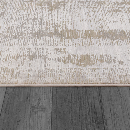 Mesa Transitional Cream/Beige Abstract Low Pile Rug