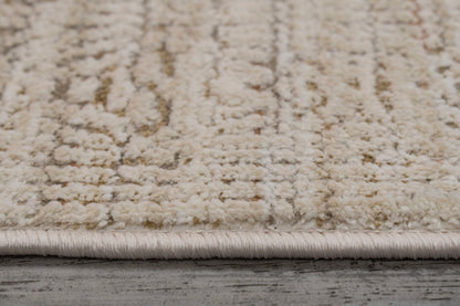 Aimon Traditional Light Grey/Beige Floral Low Pile Rug