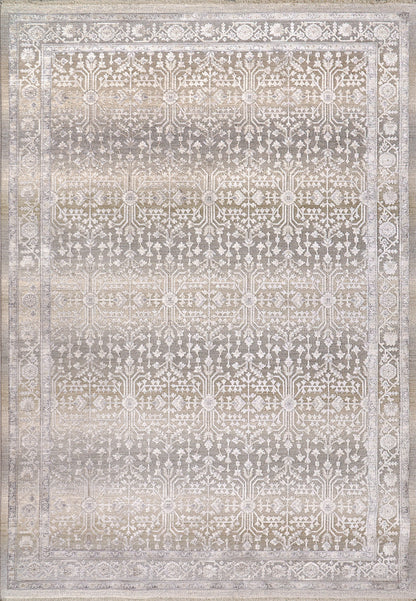 Mesa Transitional Cream/Grey/Beige Floral Low Pile Rug
