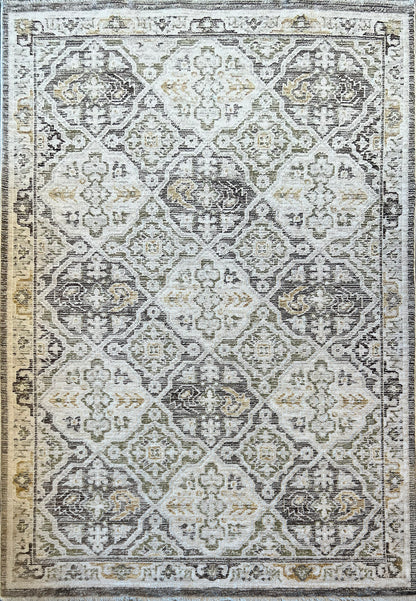 Calypso Traditional Cream/Grey/Multi Medallion Medium Pile Rug