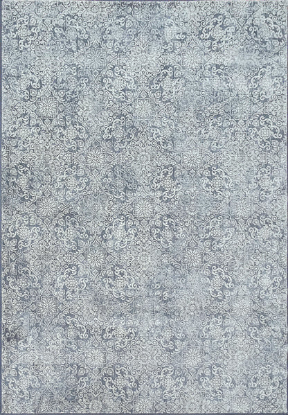 Ancient Garden Traditional Light Blue Classic Low Pile Rug