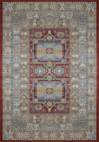 Ancient Garden Traditional Red Classic Low Pile Rug