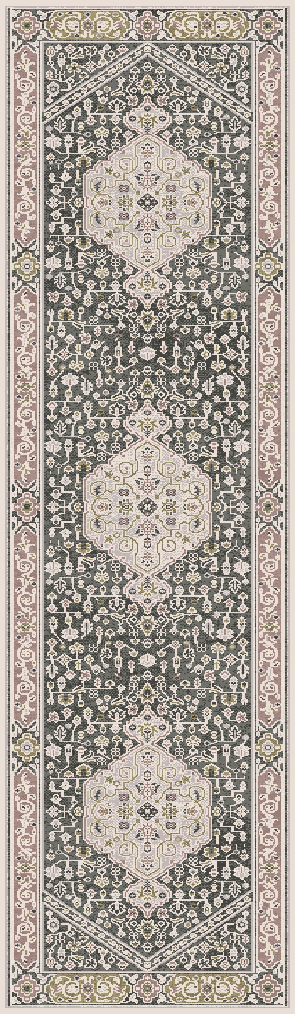 Harlow Traditional Multi Oriental Low Pile Rug