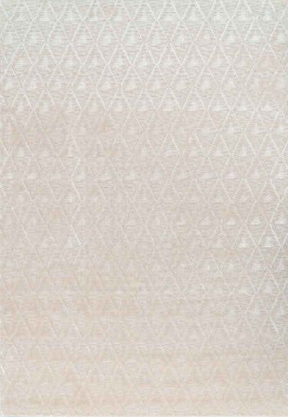Penta Modern Cream Geometric Low Pile Rug