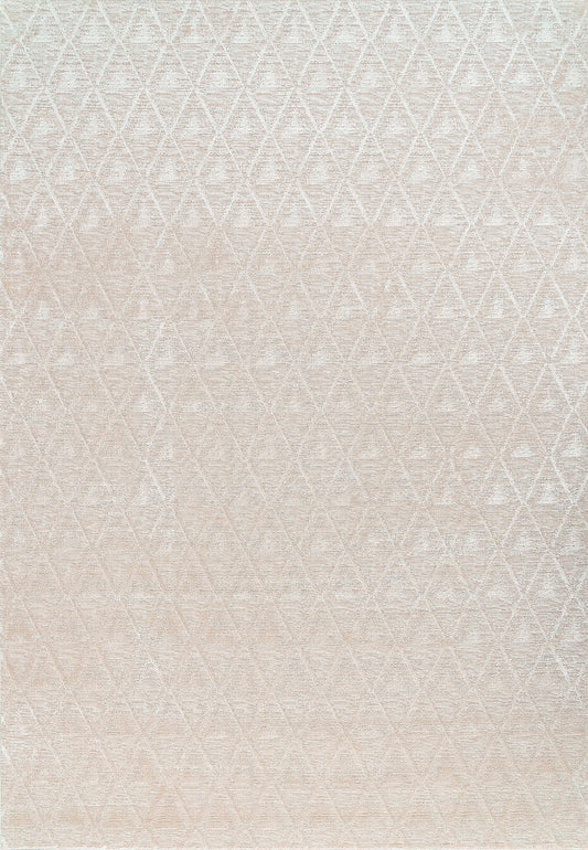 Penta Modern Cream Geometric Low Pile Rug