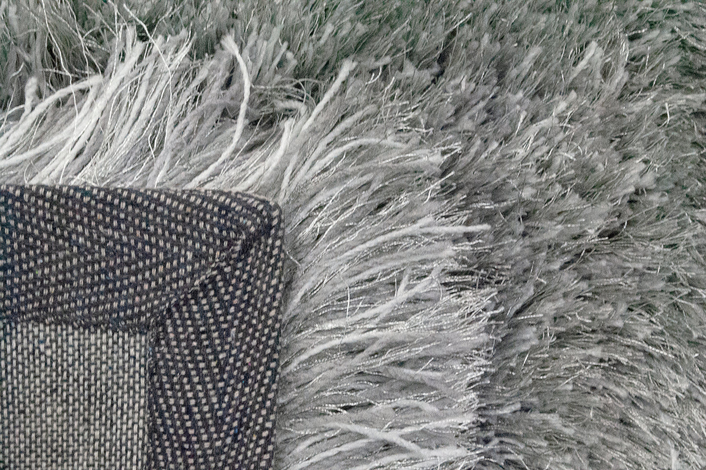 Luxe Contemporary Grey Shag High Pile Rug