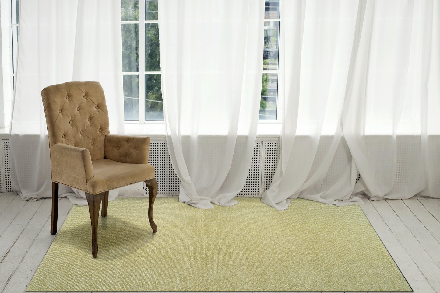 Quin Solid Sepia Solid Color High-Low Rug