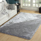 Luxe Contemporary Grey Shag High Pile Rug