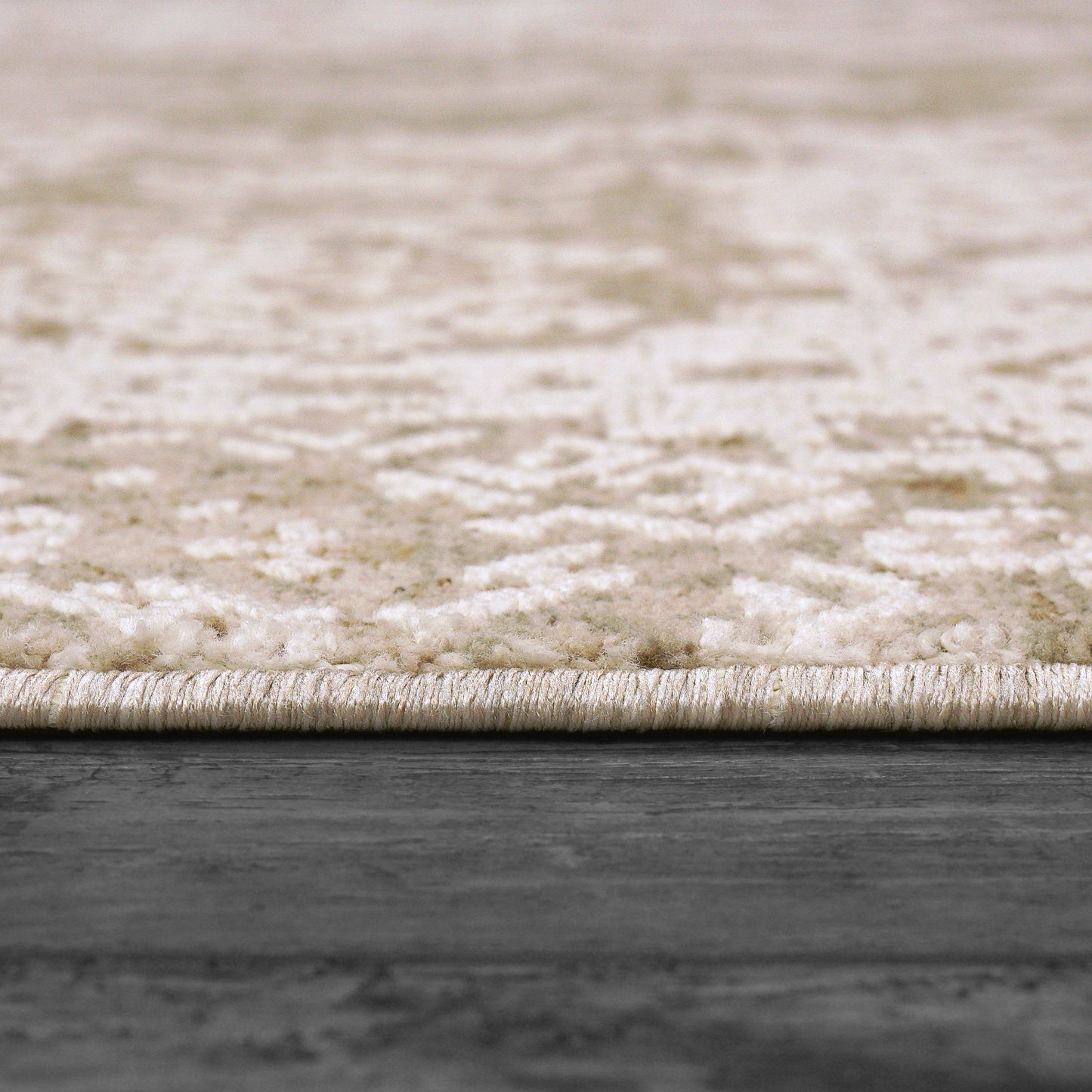 Sahara Transitional Beige/Grey Geometric Low Pile Rug