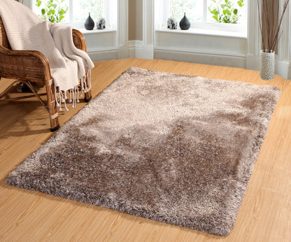 Luxe Contemporary Stone Shag High Pile Rug