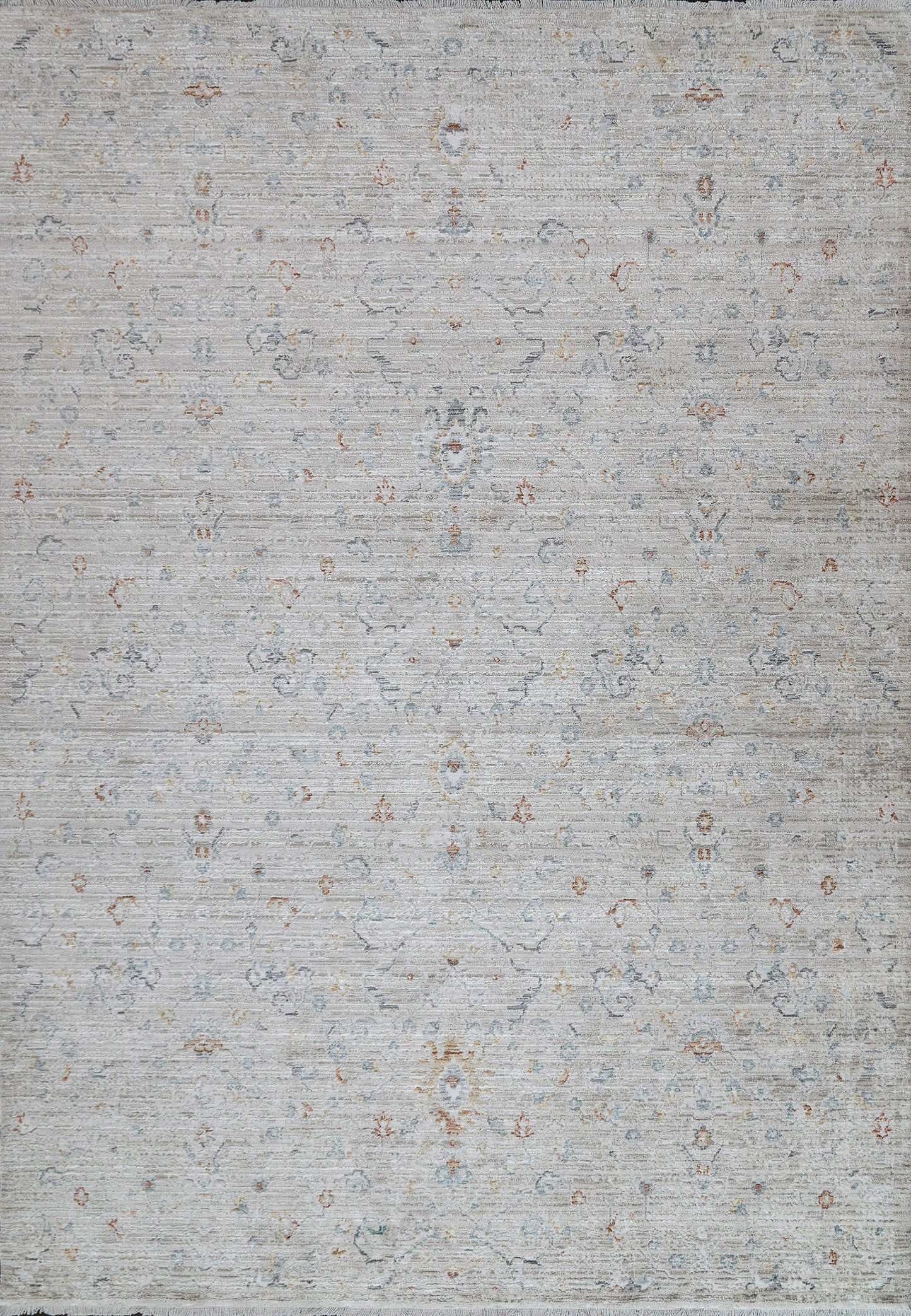 Fiora Modern Cream/Taupe Floral Low Pile Rug