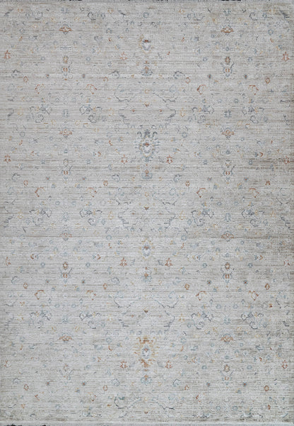 Fiora Modern Cream/Taupe Floral Low Pile Rug