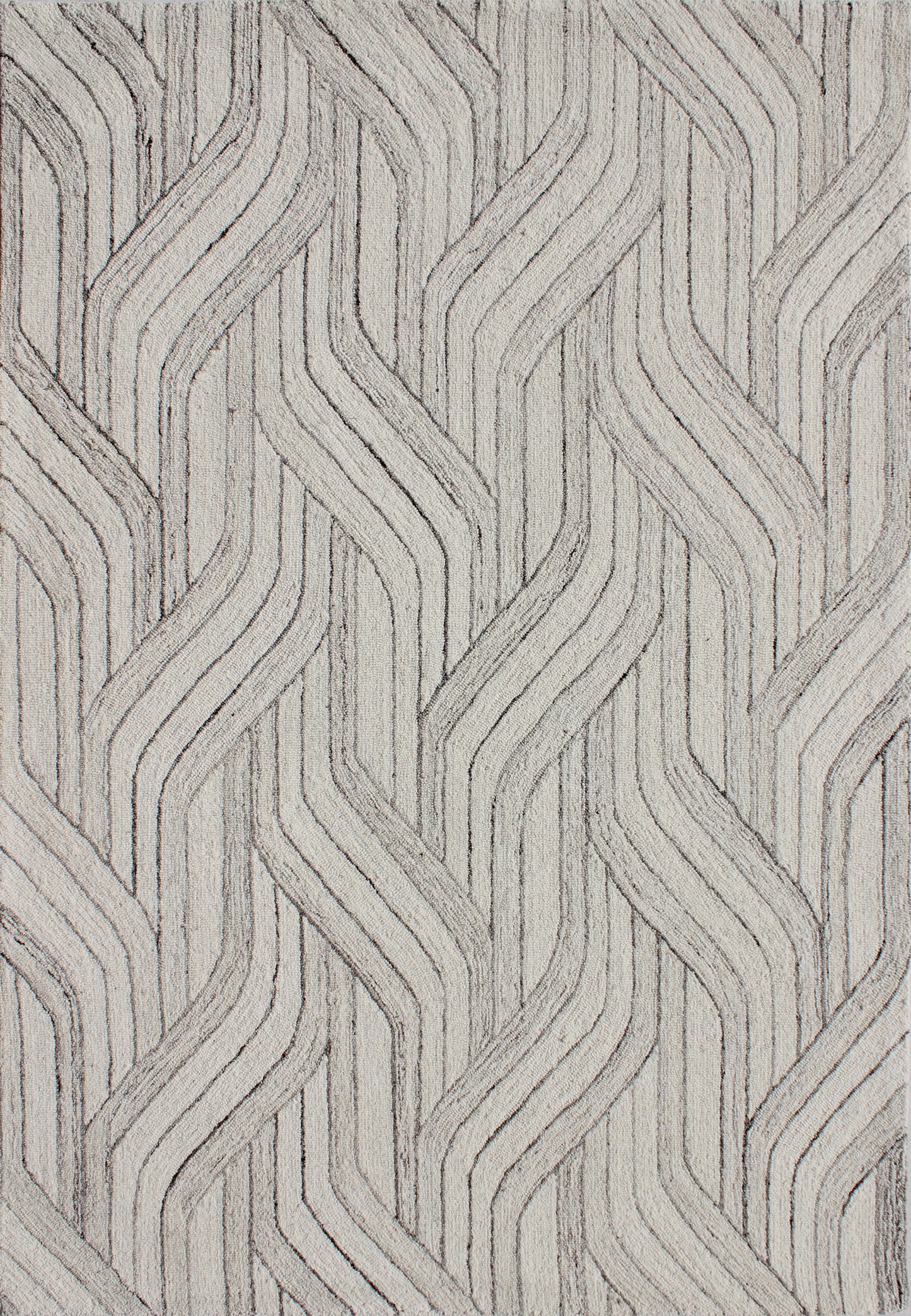 Legend Modern Ivory/Natural Geometric Low Pile Rug