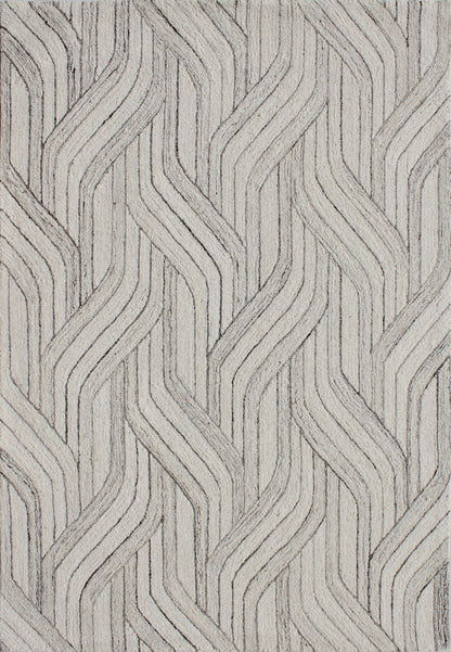 Legend Modern Ivory/Natural Geometric Low Pile Rug