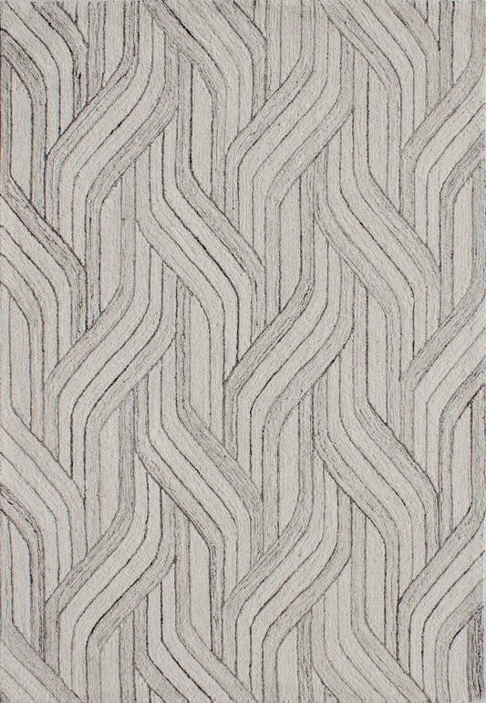 Legend Modern Ivory/Natural Geometric Low Pile Rug