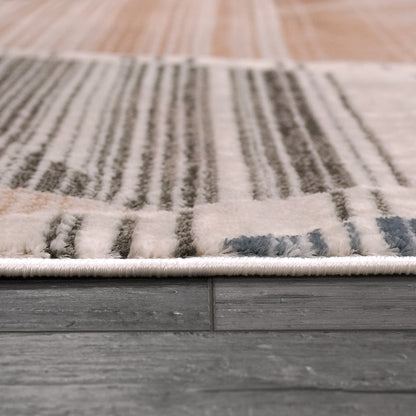 Harlow Modern Multi Geometric Low Pile Rug