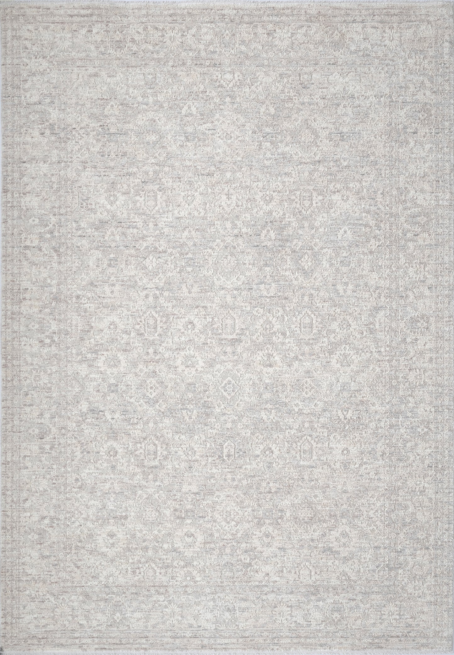 Artemis Traditional Grey/Dark Grey Damask Low Pile Rug