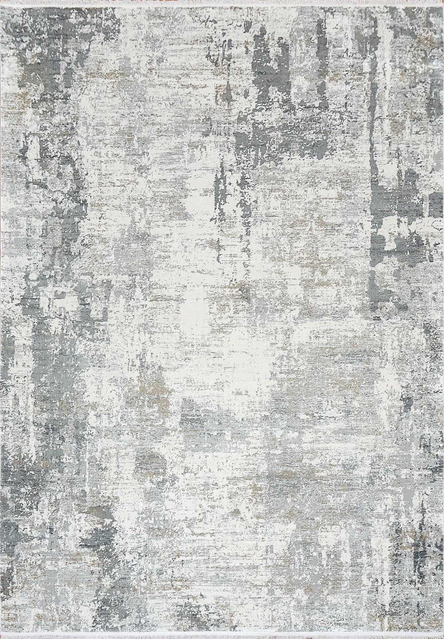 Ruby Modern Ivory/Grey Distressed Low Pile Rug
