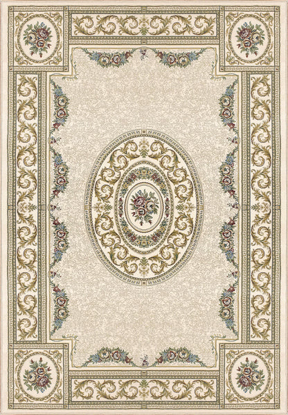 Ancient Garden Traditional Ivory Classic Low Pile Rug