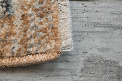 Kashmir Traditional Rust/Beige/Multi Medallion Low Pile Rug