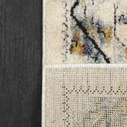 Mabel Traditional Ivory/Multi Oriental Low Pile Rug