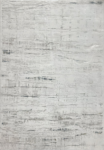 Reha Modern Cream/Grey Abstract Low Pile Rug