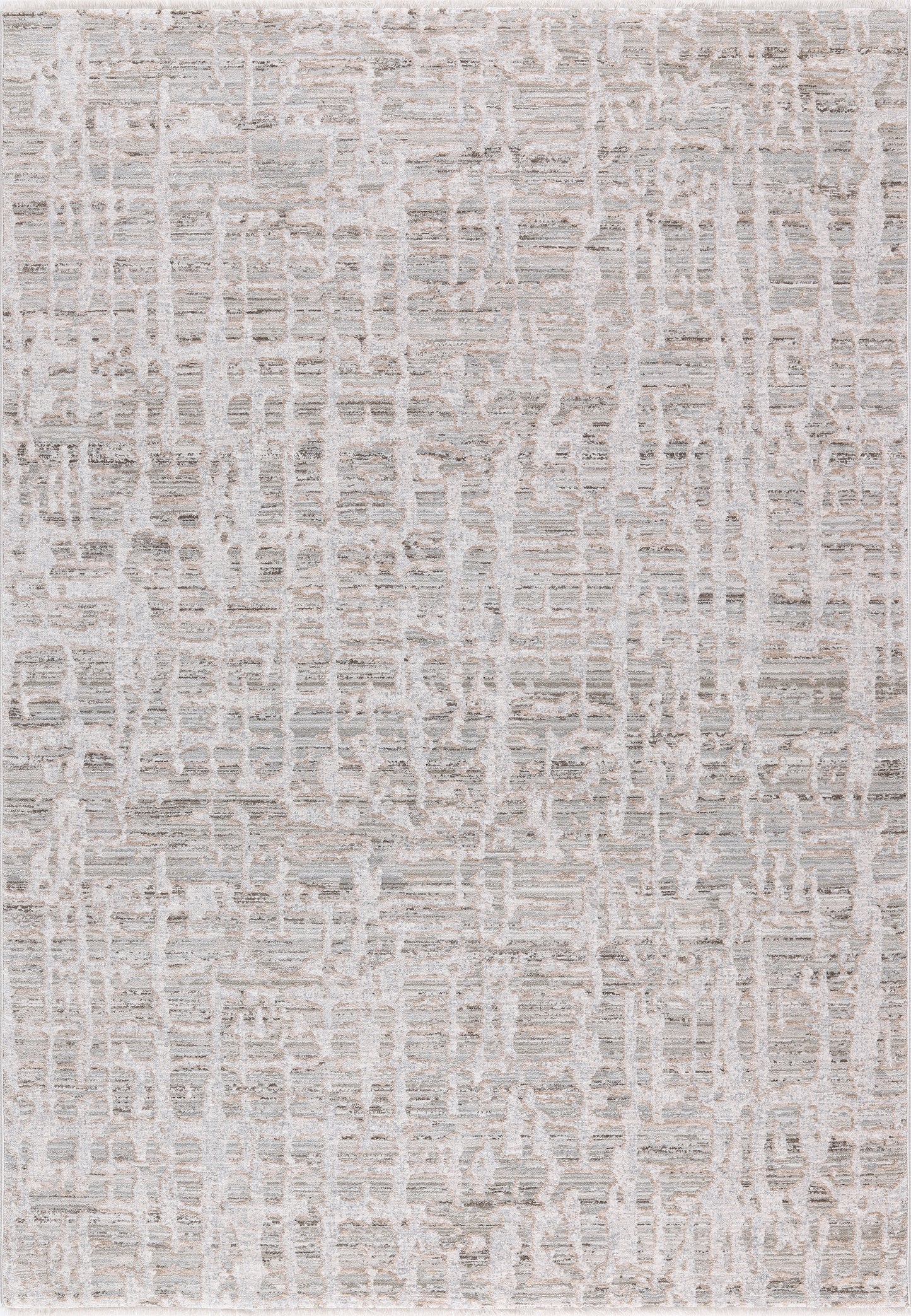 Bliss Contemporary Grey/Beige Abstract Low Pile Rug