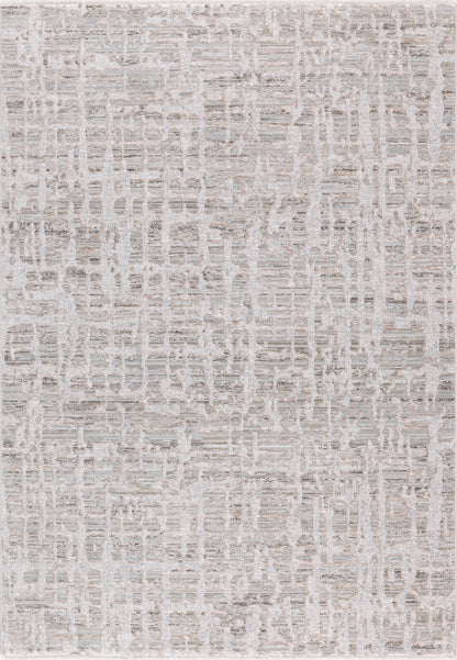 Bliss Contemporary Grey/Beige Abstract Low Pile Rug
