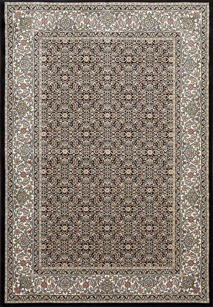 Ancient Garden Traditional Black/Ivory Classic Low Pile Rug