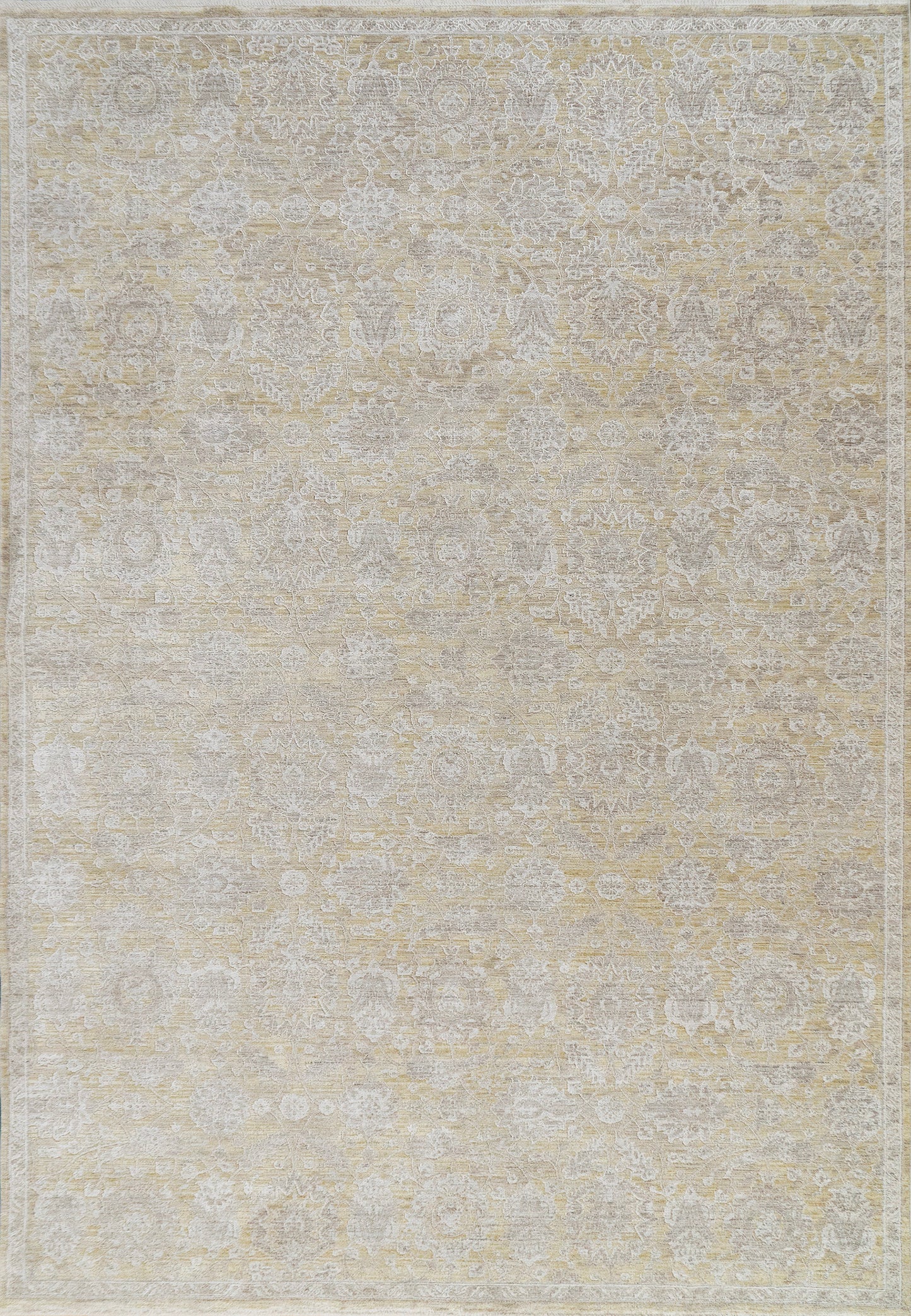 Lara Traditional Beige/Grey Floral Low Pile Rug