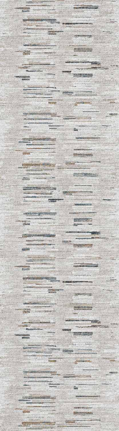 Reha Modern Cream/Grey Geometric Low Pile Rug