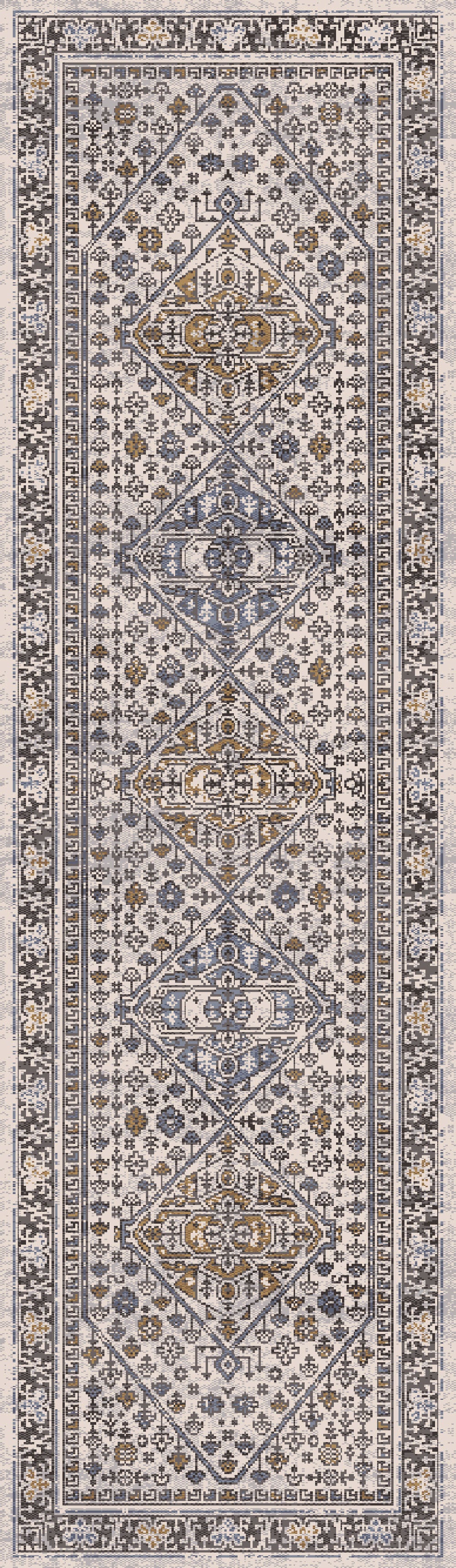 Harlow Traditional Multi Oriental Low Pile Rug