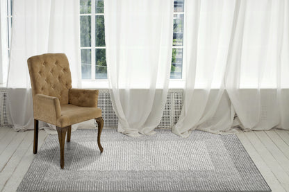 Enchant Solid Grey Woven Flat-Woven Rug