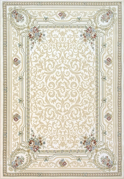 Ancient Garden Traditional Ivory Classic Low Pile Rug