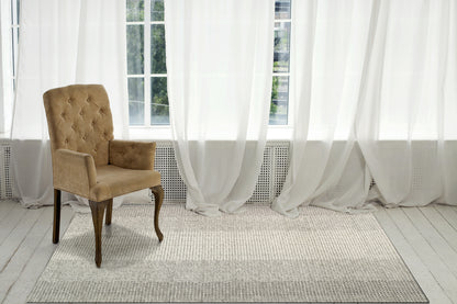 Enchant Solid Beige/Ivory Woven Flat-Woven Rug