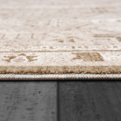 Sahara Transitional Beige/Grey Oriental Low Pile Rug
