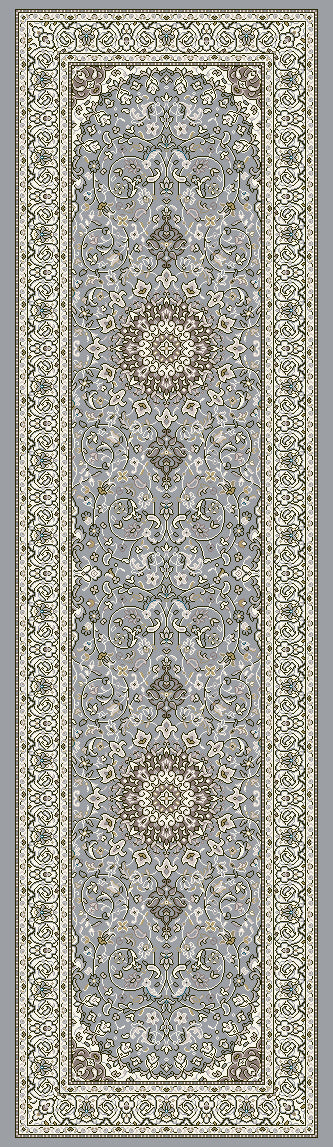 ANCIENT GARDEN 57119 STEEL BLUE/CREAM