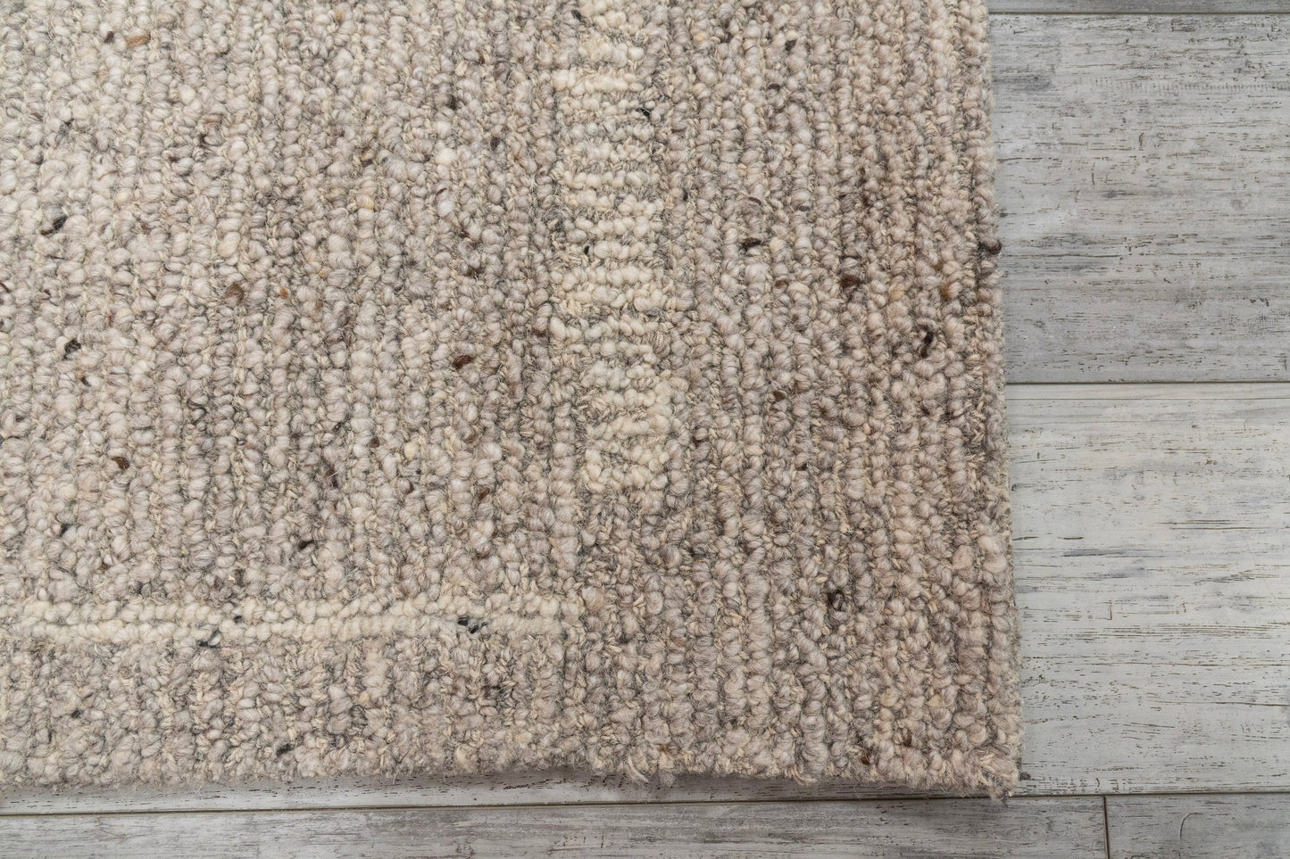 Teak Modern Taupe Abstract Low Pile Rug