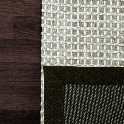 Enchant Solid Beige/Ivory Woven Flat-Woven Rug