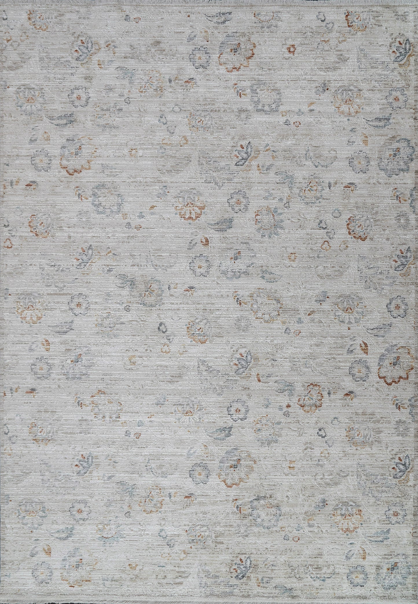 Fiora Modern Cream/Taupe Floral Low Pile Rug