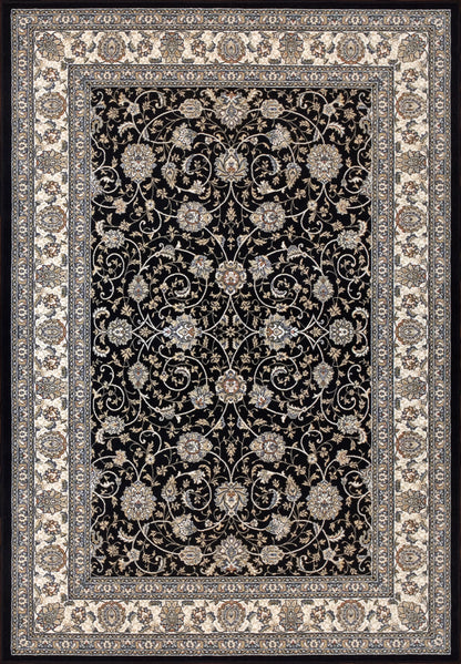 Ancient Garden Traditional Blue/Ivory Classic Low Pile Rug