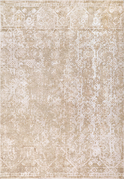 Sahara Transitional Beige/Grey Geometric Low Pile Rug